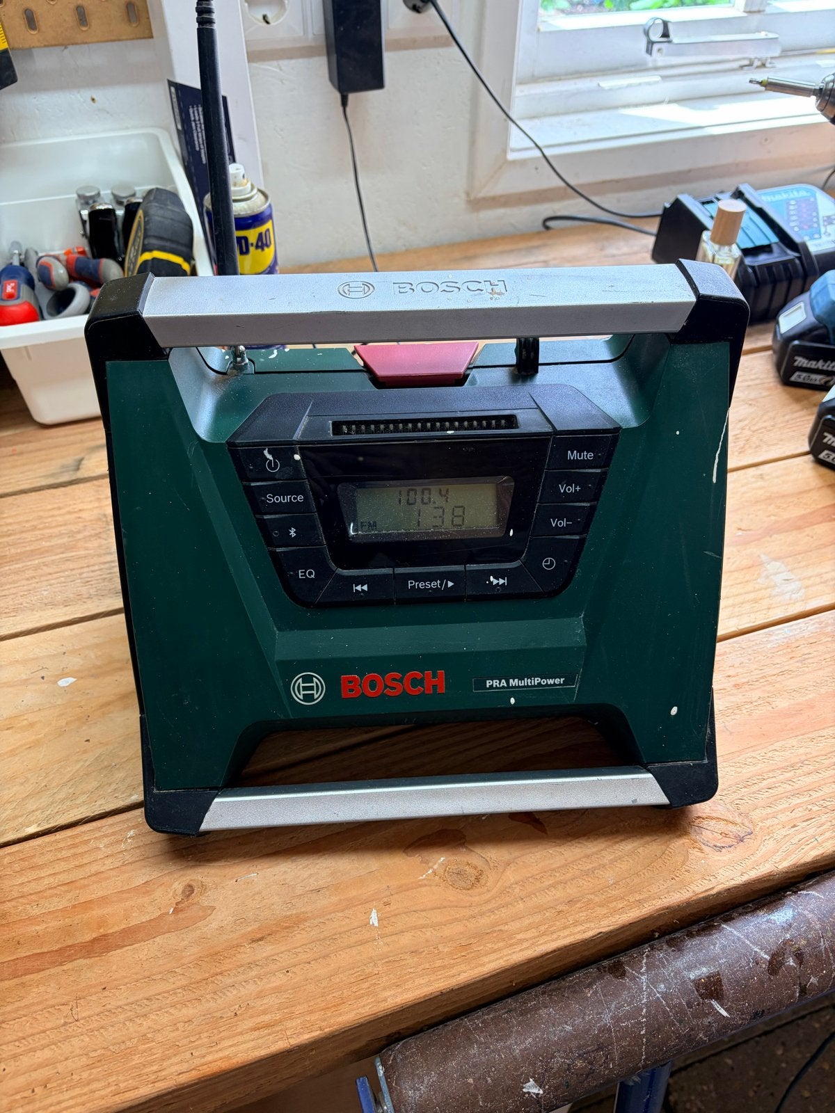 Bosch PRA MultiPower Bouwradio - Robuust en Veelzijdig, Audio, Tv en Foto, Radio's, Ophalen, Gebruikt, Bouwradio