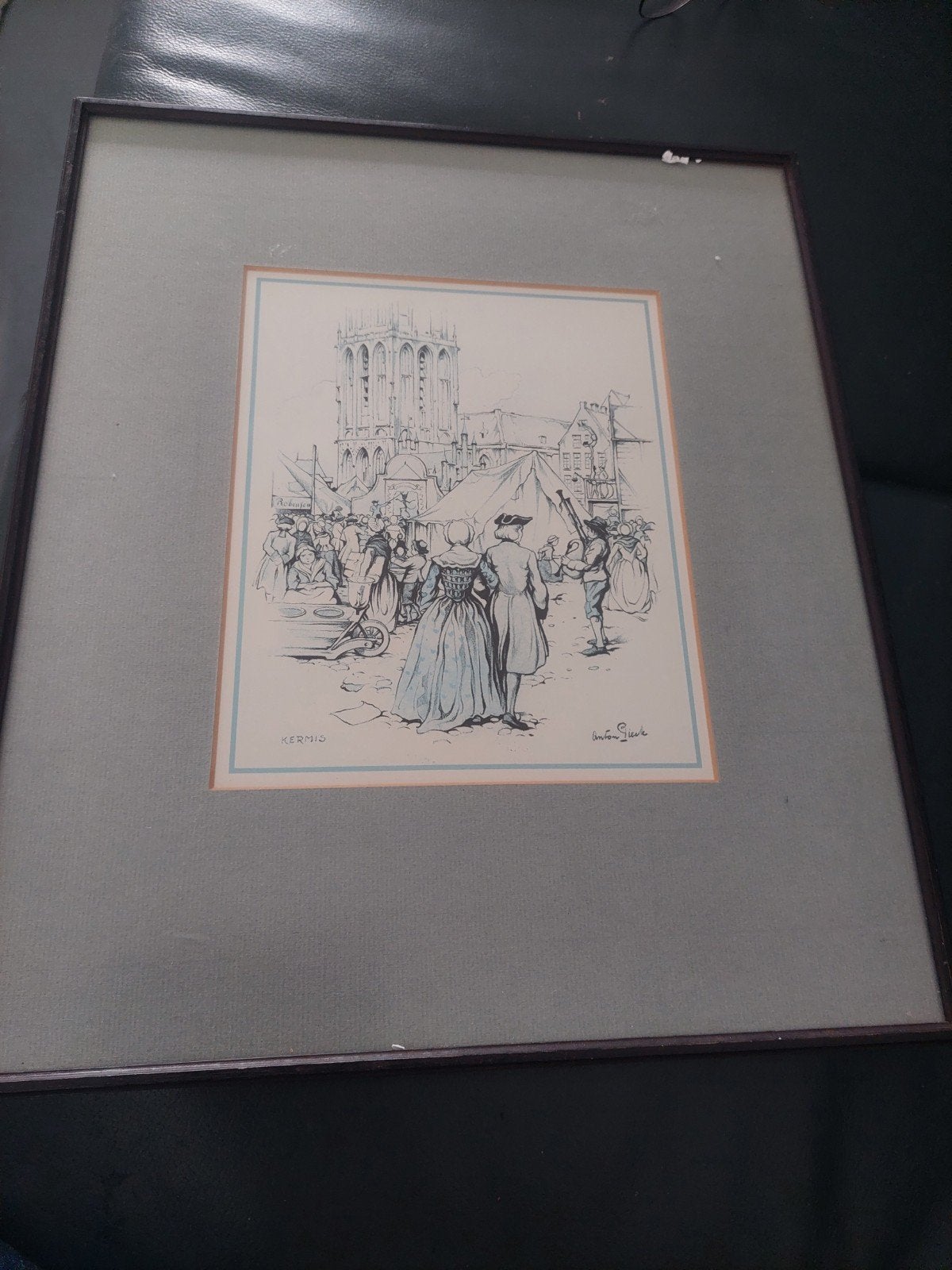 Kermis Anton Pieck tekening, Antiek en Kunst, Ophalen of Verzenden