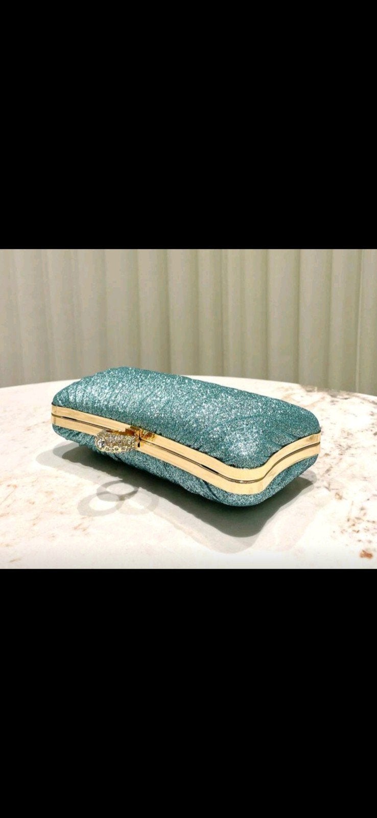 Nieuw Avondtasje - Glitter Clutch met Diamanten Ketting, Ophalen, Nieuw, Avondtasje