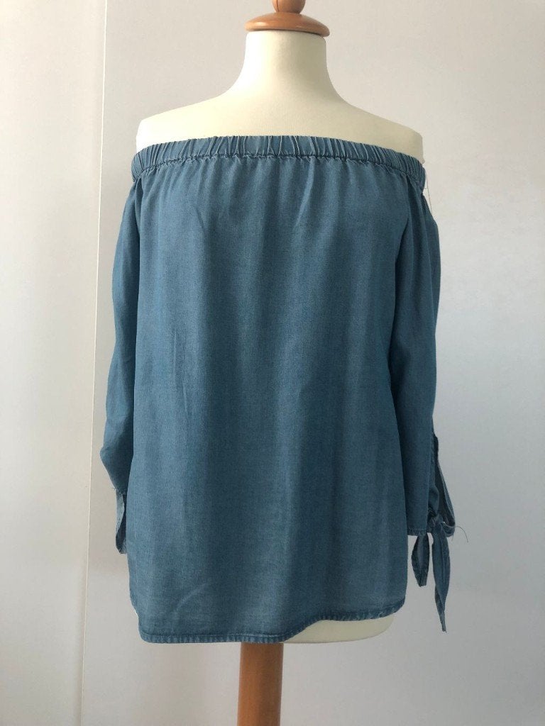 Off shoulder blouse maat 38., Kleding | Dames, Blouses en Tunieken, Maat 38/40 (M), Blauw, Nieuw, Ophalen of Verzenden