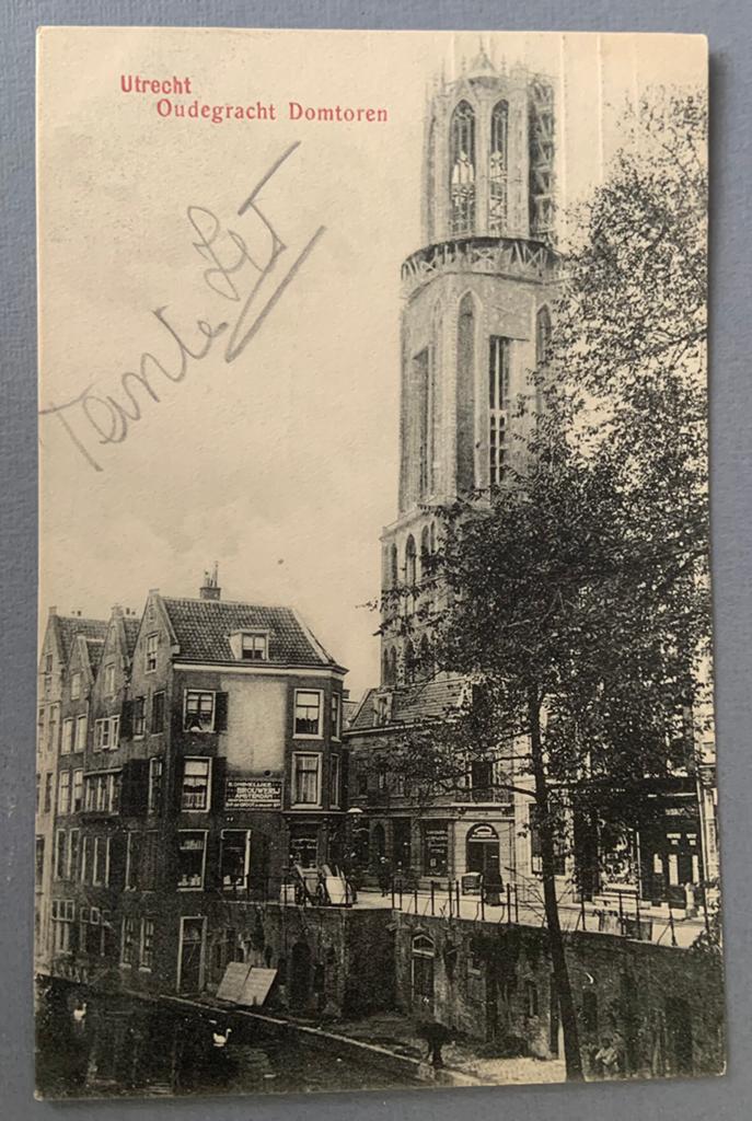 Utrecht Oude Gracht Domtoren 1915, Verzenden, Voor 1920, Gelopen, Utrecht