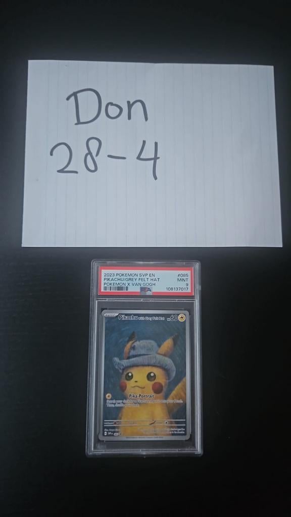Pikachu with Grey felt hat Van Gogh PSA 9 Pokémon Kaart, Hobby en Vrije tijd, Verzamelkaartspellen | Pokémon, Zo goed als nieuw
