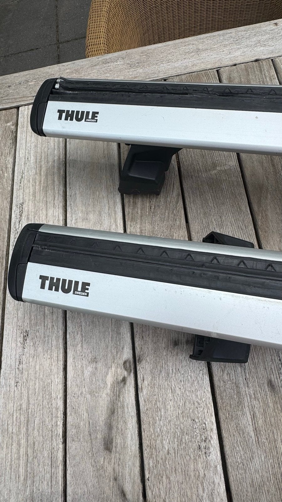 Thule WingBar dakdragers 7113 met kit 186040 (Peugeot), Auto diversen, Dakdragers, Ophalen, Gebruikt
