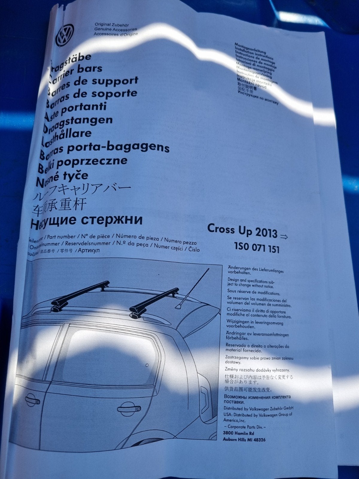 Originele Volkswagen Cross Up! dakdragers (2013+), Ophalen of Verzenden, Nieuw