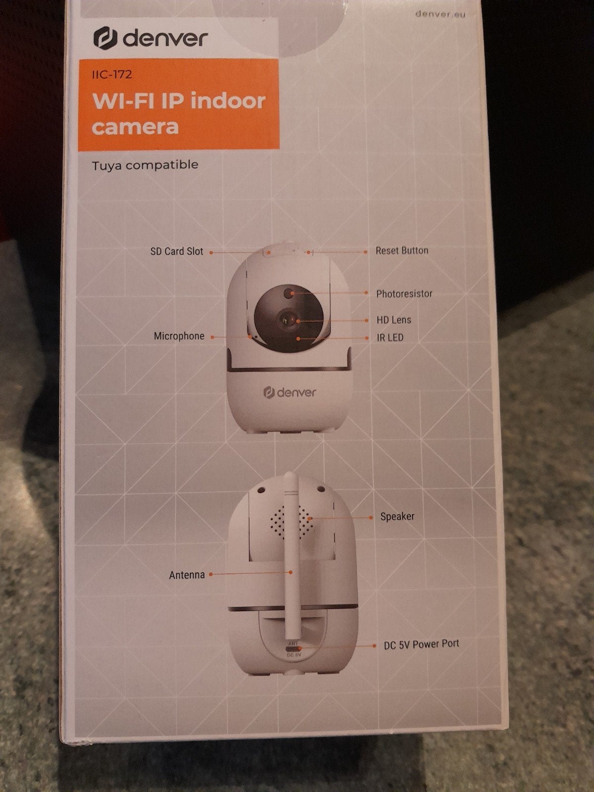 2 Stuks. Denver IIC-172 Wi-Fi IP Binnencamera - Tuya Compati, Ophalen of Verzenden, Nieuw, Binnencamera