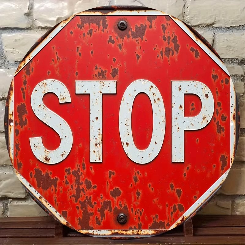 Stopbord Wandplaat, Verzenden, Nieuw, Wandbord of Wandpaneel