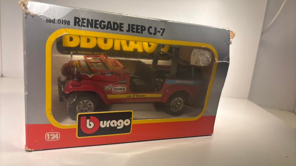 Jeep renegade cj-7 bburago 1.24, Ophalen of Verzenden, Bburago, A, A
