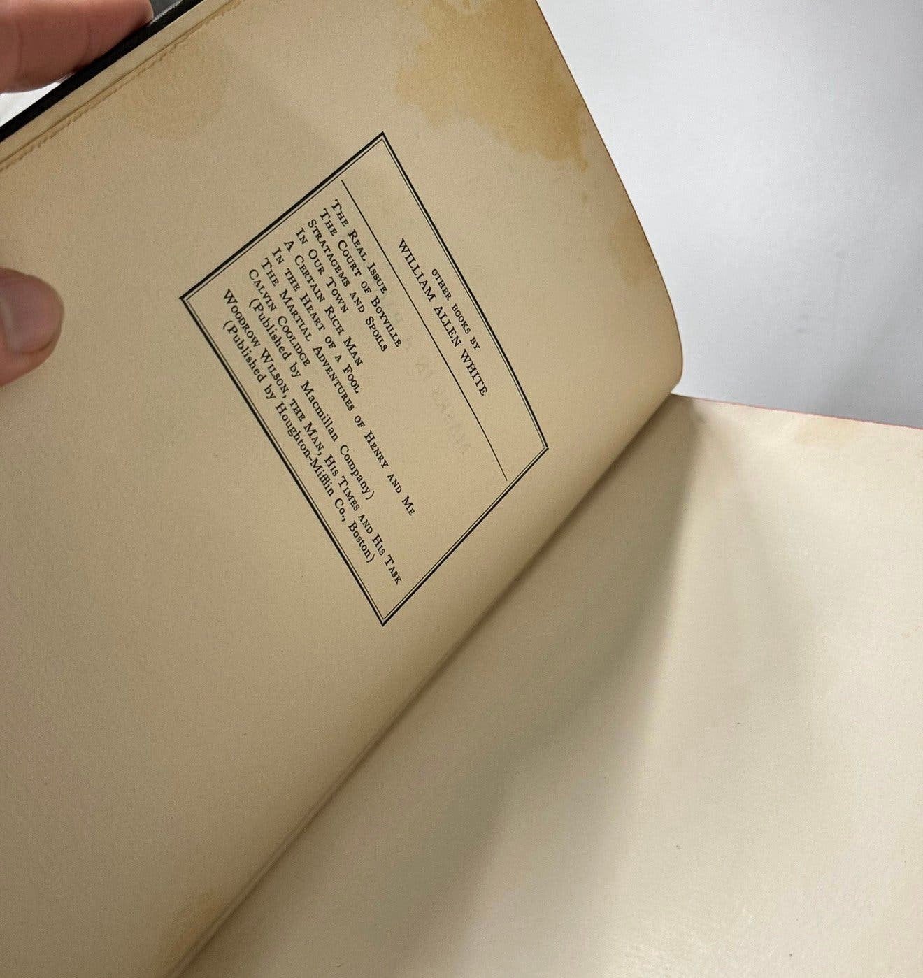 MASKS IN A PAGEANT William allen White FIRST EDITION 1928, Ophalen of Verzenden