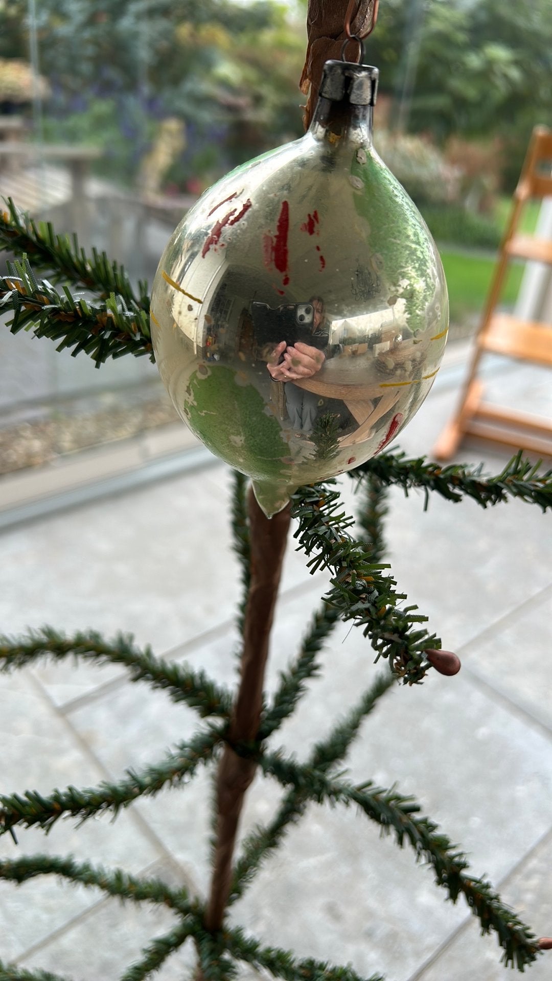 Prachtige oude kerstbal, Ophalen of Verzenden, Zo goed als nieuw