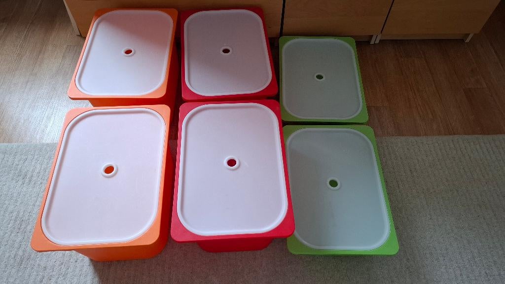 IKEA TROFAST 6 bakken met deksel, Ophalen, Gebruikt, Kast, 75 tot 100 cm