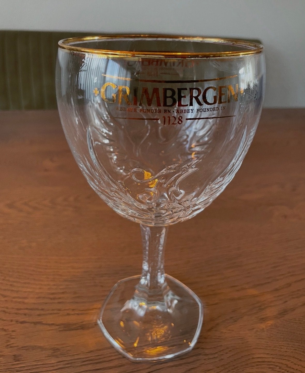 Grimbergen bierglas 0.5L - Zo goed als nieuw, Overige typen, Ophalen of Verzenden, Zo goed als nieuw, Glas