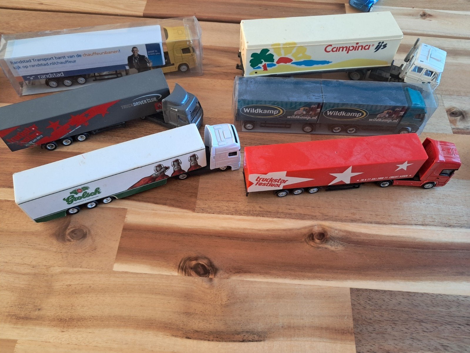 Verzameling van 6 miniatuur vrachtwagens, Ophalen of Verzenden, Gebruikt