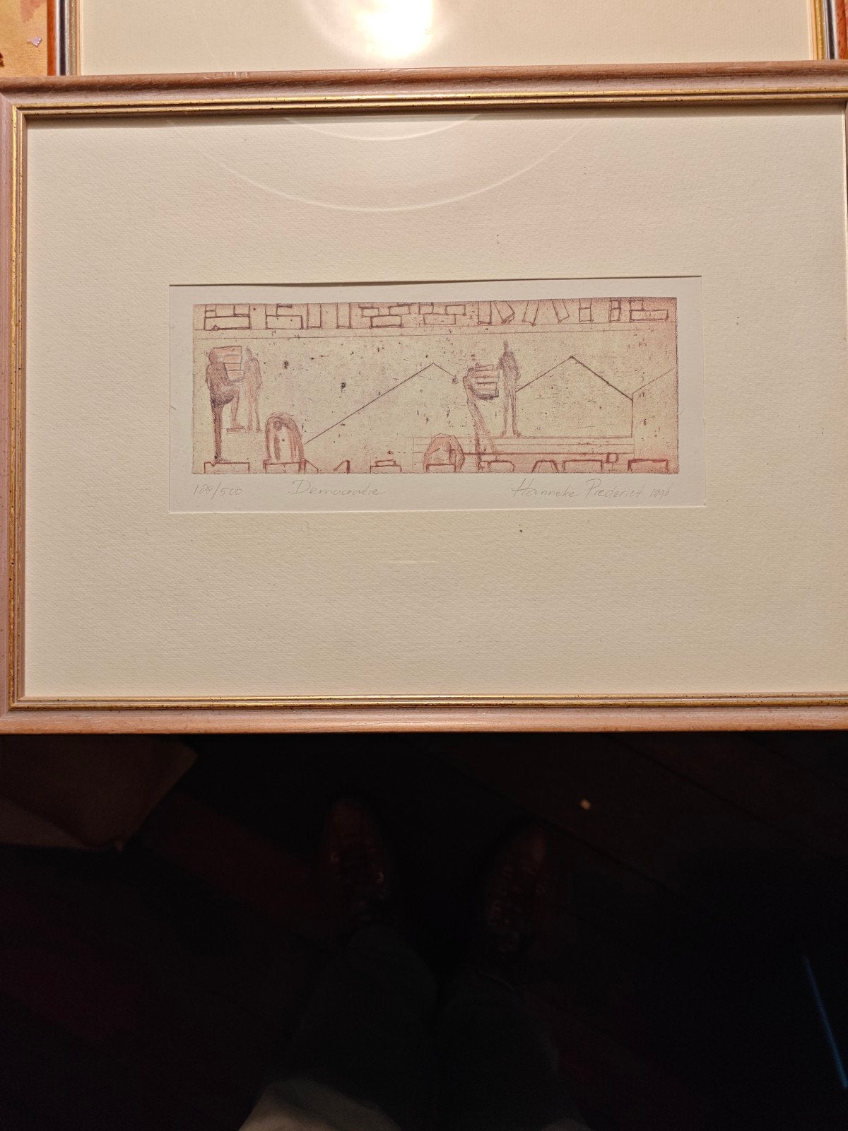 Democratie: ets van Piederiet., Antiek en Kunst, Kunst | Etsen en Gravures, Ophalen of Verzenden