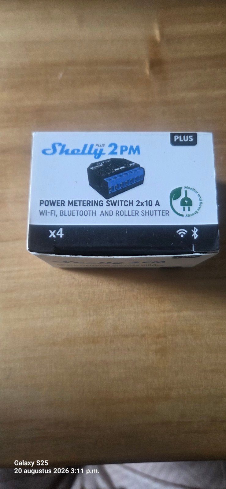 4 x Shelly Plus 2PM Power Metering Schakelaar 2x10A, Ophalen of Verzenden, Zo goed als nieuw, Overige merken, Schakelaar