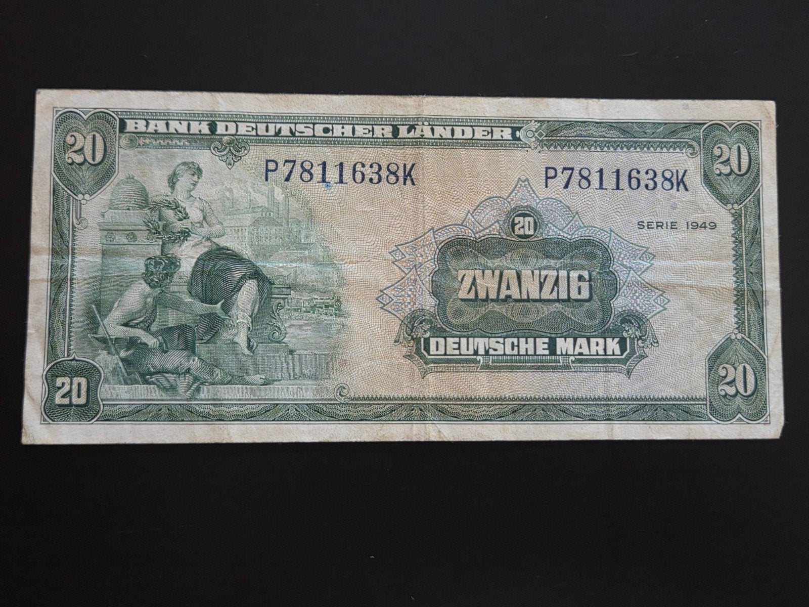 Germany 20 mark 1949 VF, Ophalen of Verzenden, Duitsland