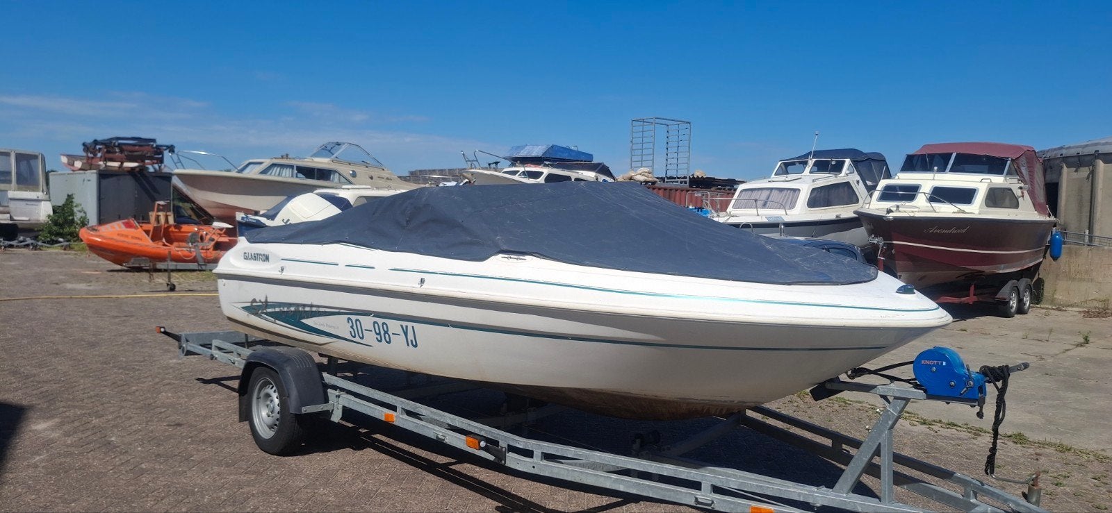 Glastron sx 17 bowrider 60 pk johnson 4 takt open punt 8750, Watersport en Boten, Ophalen, Overige merken, Gebruikt, Viertaktmotor