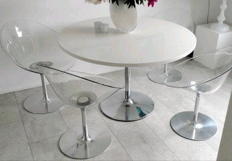 Vintage -Design stoelen Ero(s) by Kartell with Starck, Ophalen, Wit, Zo goed als nieuw, Vier