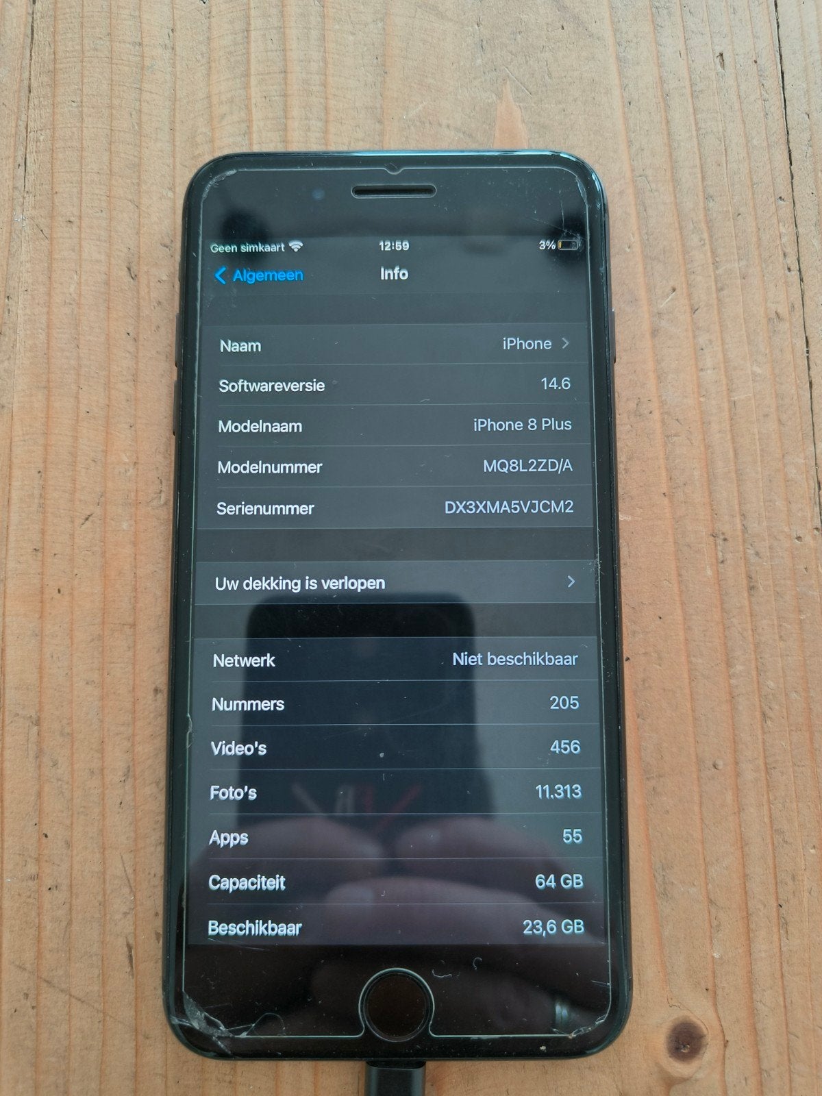 iPhone 8 Plus 64GB Zwart - Gebruikt. Accu is zwak., Telecommunicatie, Gebruikt, IPhone 8 Plus, Zwart, Ophalen of Verzenden