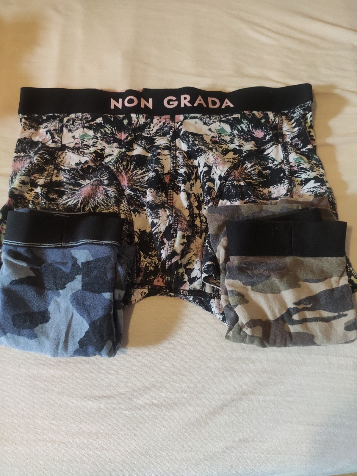 NON GRADA Boxershorts - 3-pack, diverse prints Medium, Kleding | Heren, Verzenden, Meerkleurig, NON GRADA, Boxer