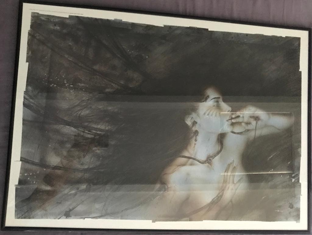 Luis Royo poster met lijst 50x70, Met lijst, Rechthoekig Liggend, Ophalen of Verzenden, Zo goed als nieuw