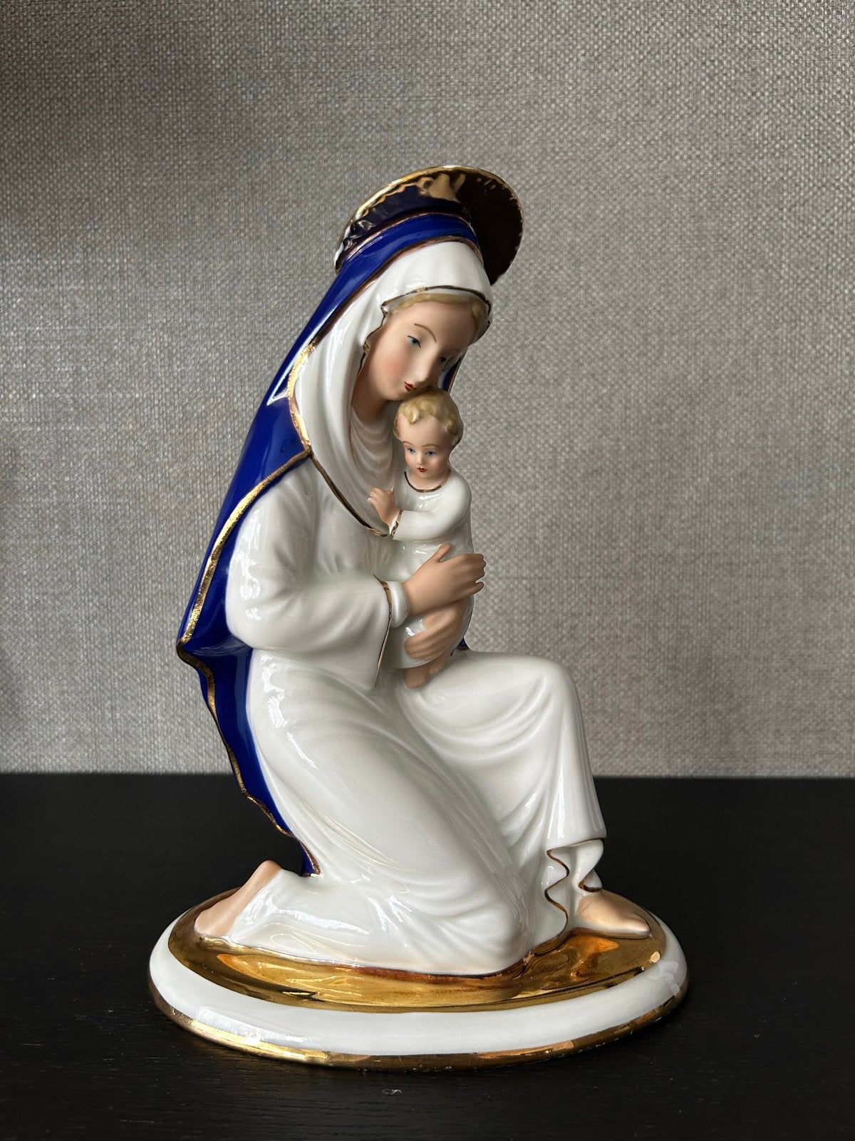 Vintage Beeldje Maria met Kind - Porselein Beeld, Antiek en Kunst, Ophalen of Verzenden