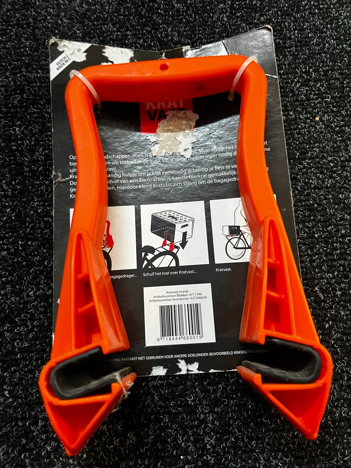 Kratvast Oranje Bierkrat Houder voor Fiets, Ophalen of Verzenden, Nieuw