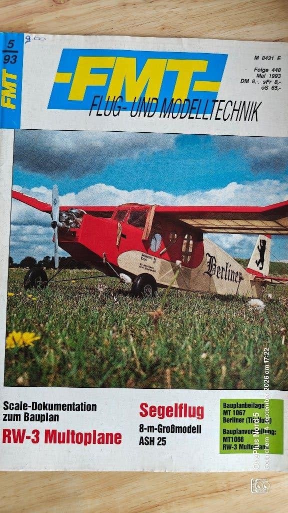 32x FMT Modelvliegtuigbladen + bouwtekeningen, Ophalen of Verzenden, Zo goed als nieuw, Overige typen