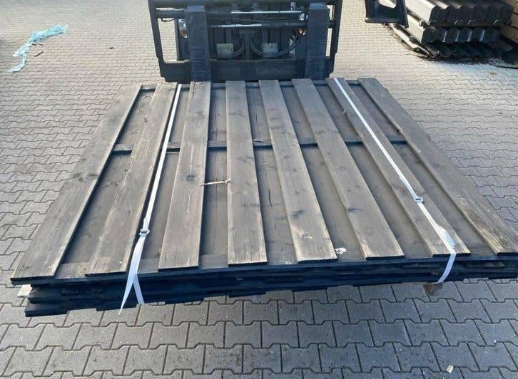 Restpartij Zwarte 3 lats schermen (4 stuks) 15+3 planks, Ophalen, Houthandel Jan Sok Joure, 1 tot 2 meter, Minder dan 3 meter