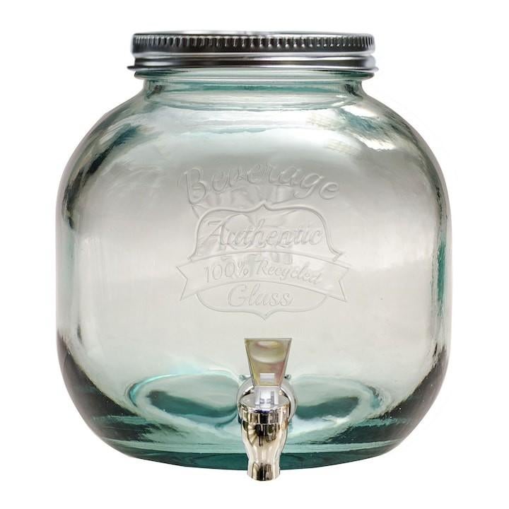 Glazen Koude Drank Dispenser met Kraan - 7 Liter, Huis en Inrichting, Keuken | Keukenbenodigdheden, Ophalen of Verzenden, Zo goed als nieuw
