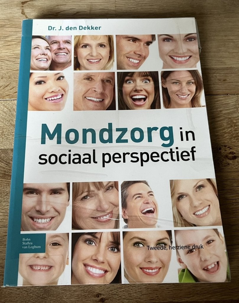Mondzorg in sociaal perspectief J den Dekker, Boeken, Ophalen of Verzenden, Beta, Zo goed als nieuw, HBO