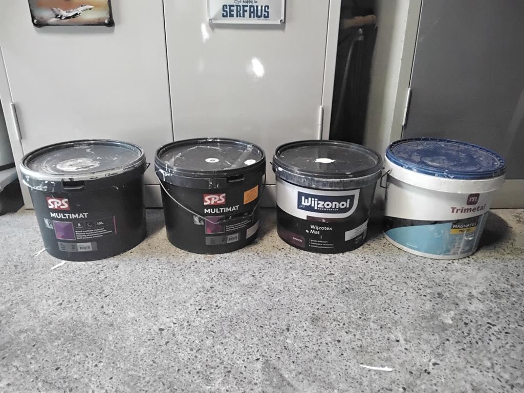 Divers verfpotten: SPS, Wijzonol, Trimetal - Verschillende, Ophalen of Verzenden, Wit