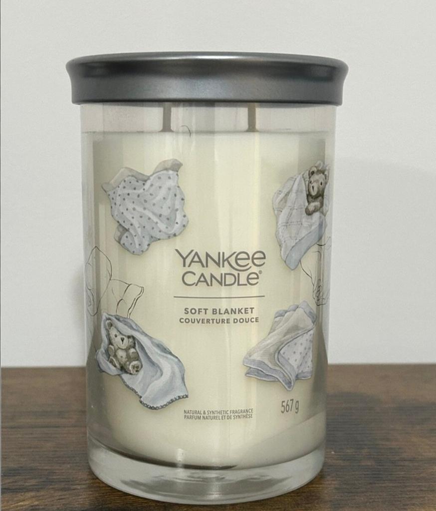 Yankee Candle Soft Blanket Geurkaars., Overige materialen, Ophalen of Verzenden, Zo goed als nieuw, Grijs