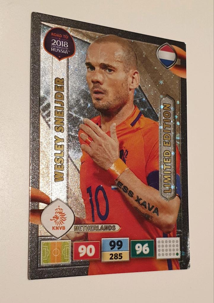 Panini Adrenalyn WK 2018 Wesley Sneijder Limited Edition, Ophalen, Zo goed als nieuw, Buitenlandse clubs, Poster, Plaatje of Sticker