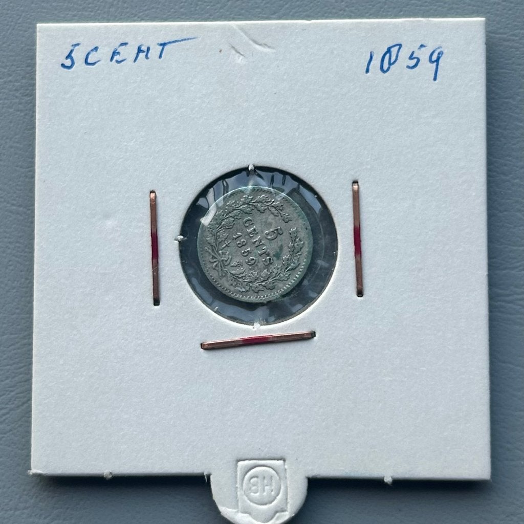 Nederlandse 5 cent 1859, Postzegels en Munten, Munten | Nederland, Ophalen, Koning Willem III