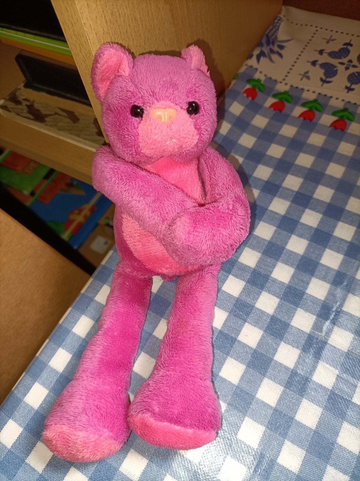 Hema roze poes knuffel met magneten in handen, Ophalen of Verzenden, Zo goed als nieuw, Overige typen