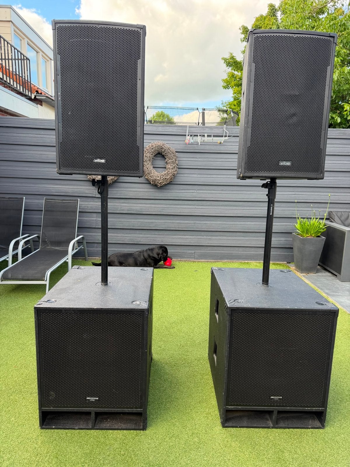 JB Systems Vibe-15 MK2 Pro Speaker Systeem met Subwoofers, Gebruikt, Inclusief kabels, JBL, Speakerset