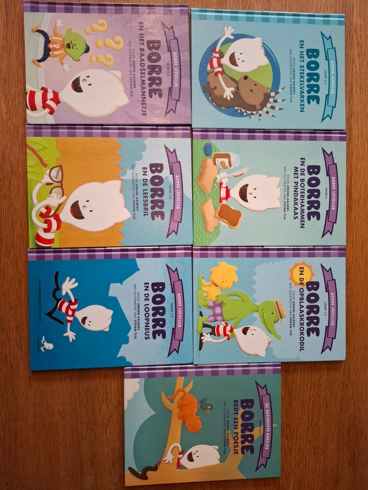 Borre Leesclub Boekenset - 7 Boeken, Boeken, Ophalen, Zo goed als nieuw, Jeroen Aalbers, 2 tot 3 jaar