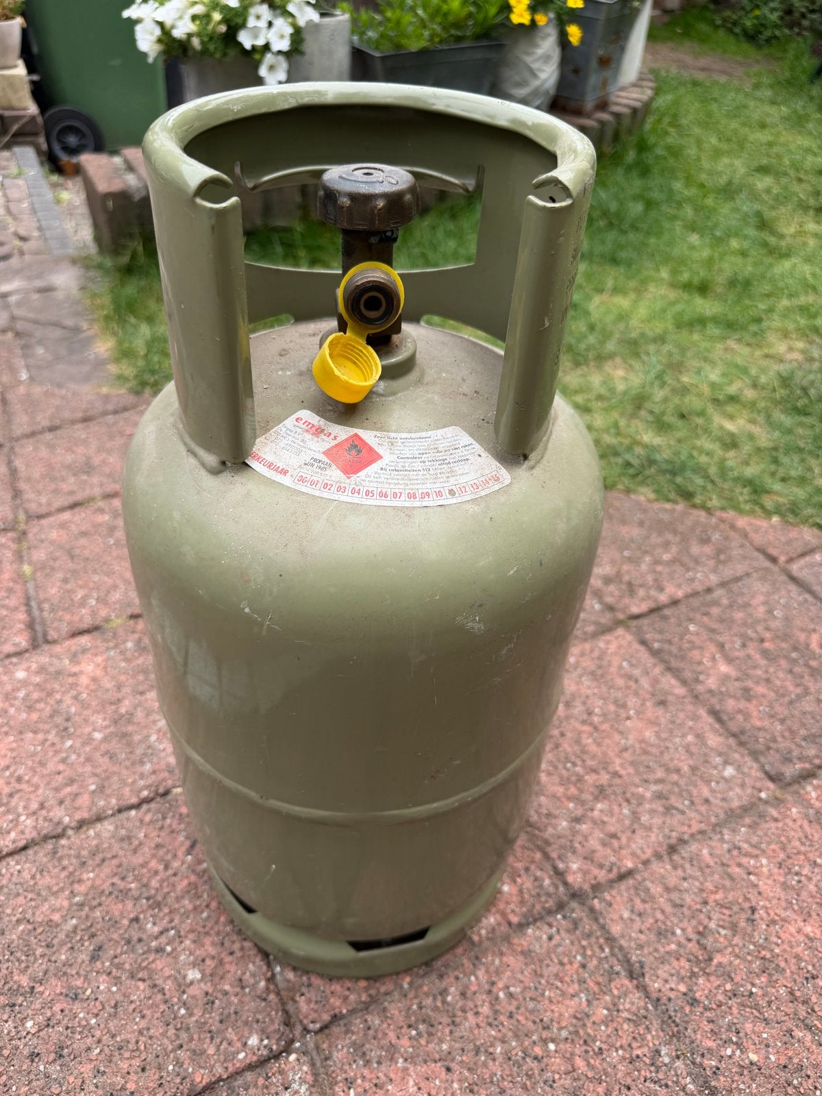 Lege Emgas gasfles, Caravans en Kamperen, Ophalen of Verzenden, Gebruikt