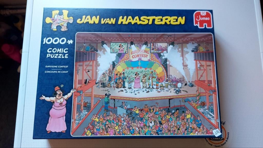 Jan van Haasteren,  eurosong contest, Hobby en Vrije tijd, Denksport en Puzzels, Ophalen of Verzenden, 500 t/m 1500 stukjes, Zo goed als nieuw