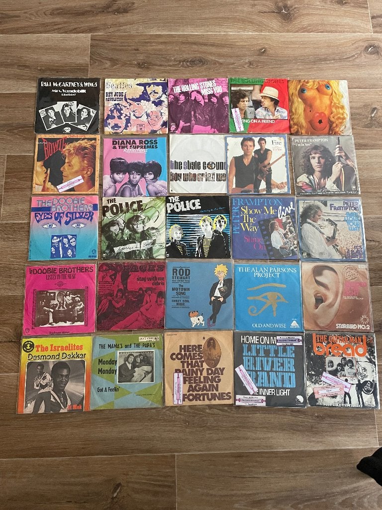 Partij 50 singles jaren 60/70, Cd's en Dvd's, Gebruikt, Verzenden, 7 inch, EP