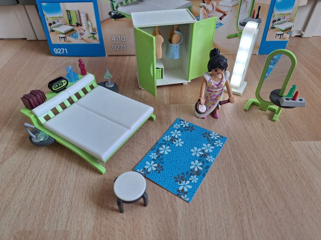 Playmobil - City Life Slaapkamer met make-up tafel - 9271, Gebruikt, Complete set, Overige typen, Ophalen of Verzenden