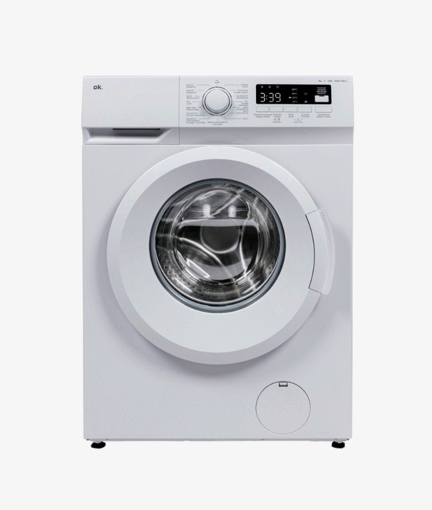 OK. Washing machine 7kgs - 1 year of use only l, complete!, Ophalen, Zo goed als nieuw, Voorlader, 85 tot 90 cm