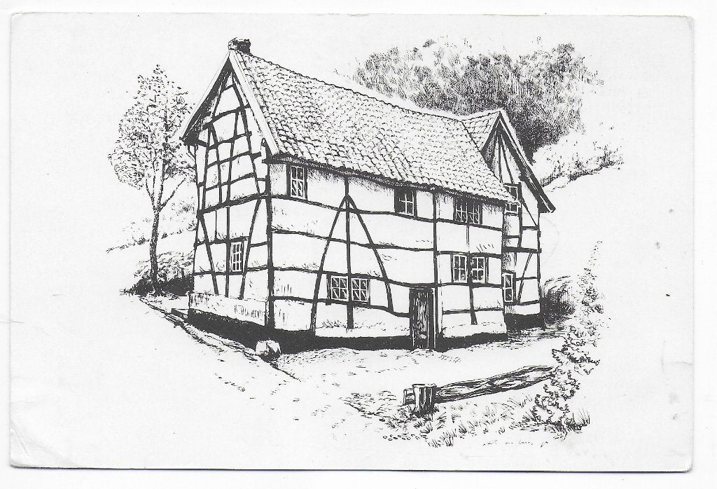 Vakwerkhuis kerstkaart ABP Gelopen Ansichtkaart ( B7984 ), Ophalen of Verzenden, 1980 tot heden, Gelopen, Feest(dag)