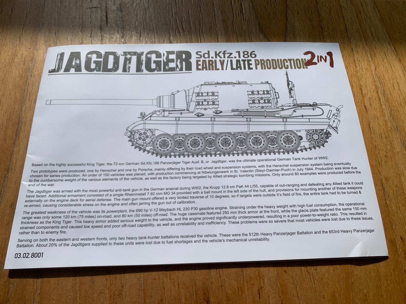 Takom 1/35 Jagdtiger 8001, Overige merken, Tank, 1:32 tot 1:50, Ophalen of Verzenden