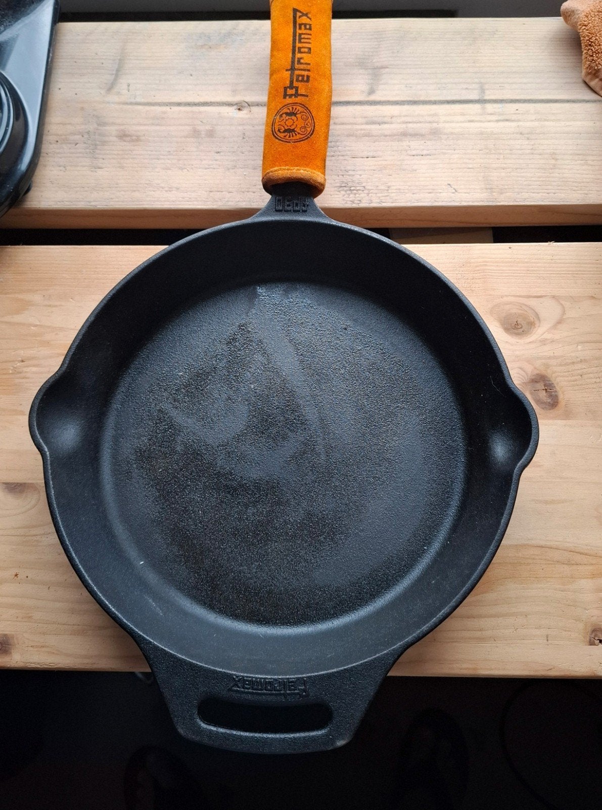 Petromax Gietijzeren Skillet 30cm - Gebruikt, Goede Staat, Koekenpan, Gebruikt, Gietijzer, Ophalen of Verzenden