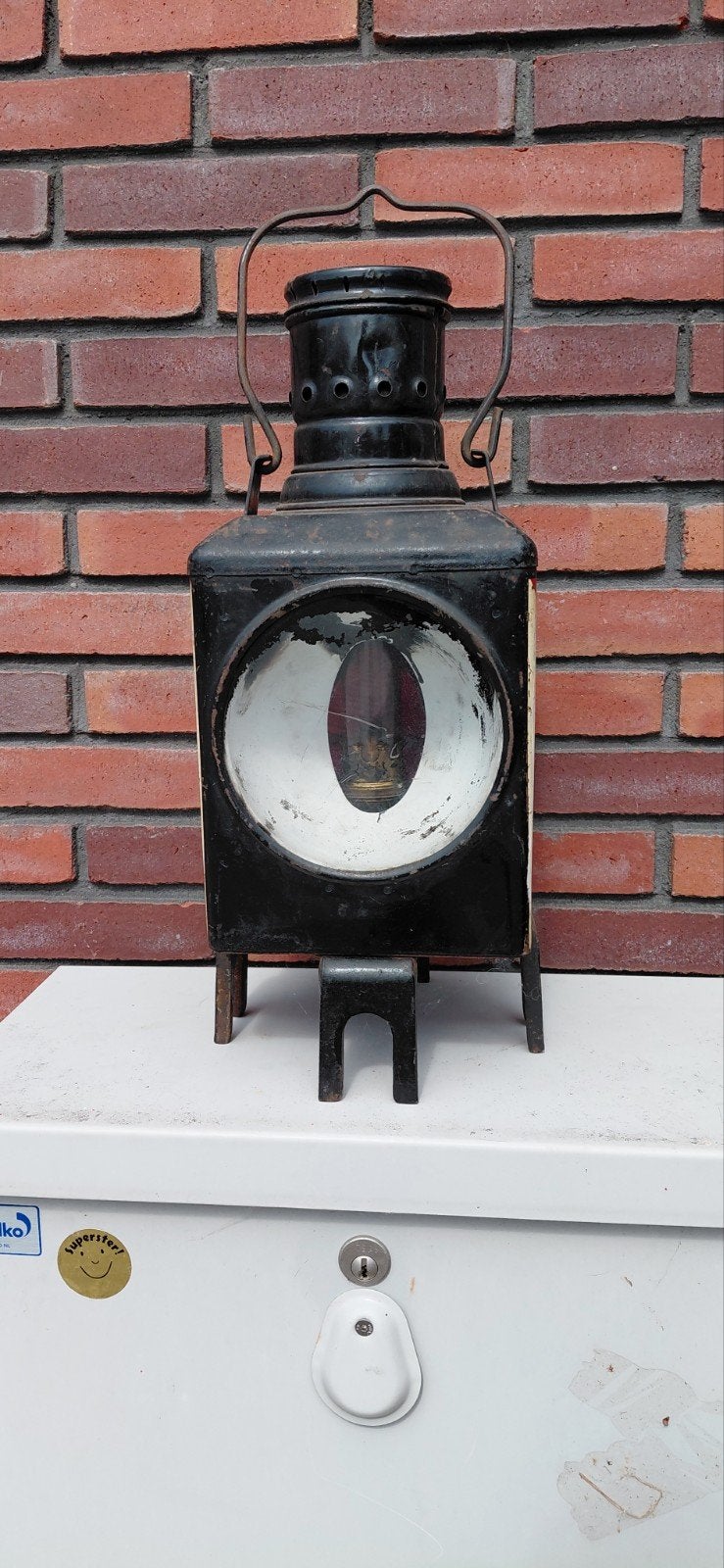 Oude spoorweg seinlamp, Antiek en Kunst, Antiek | Lampen, Ophalen