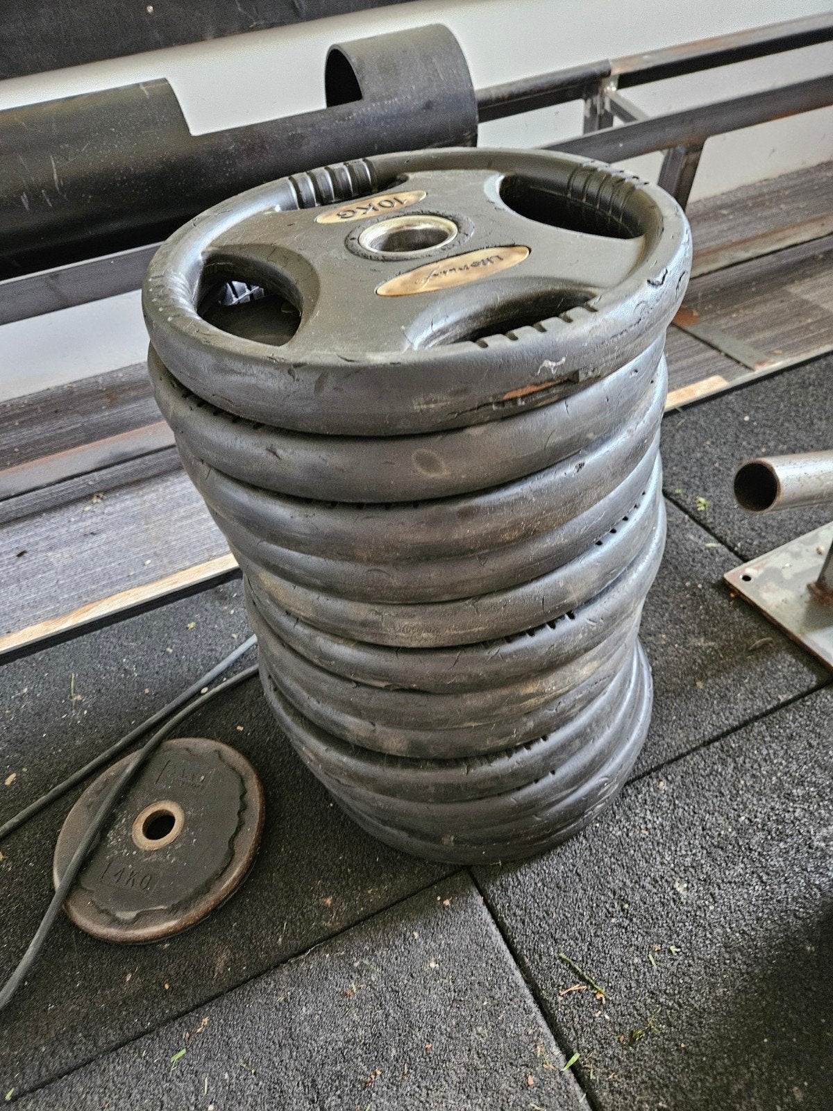 10 x 10kg 50mm schijven, Ophalen, Zo goed als nieuw