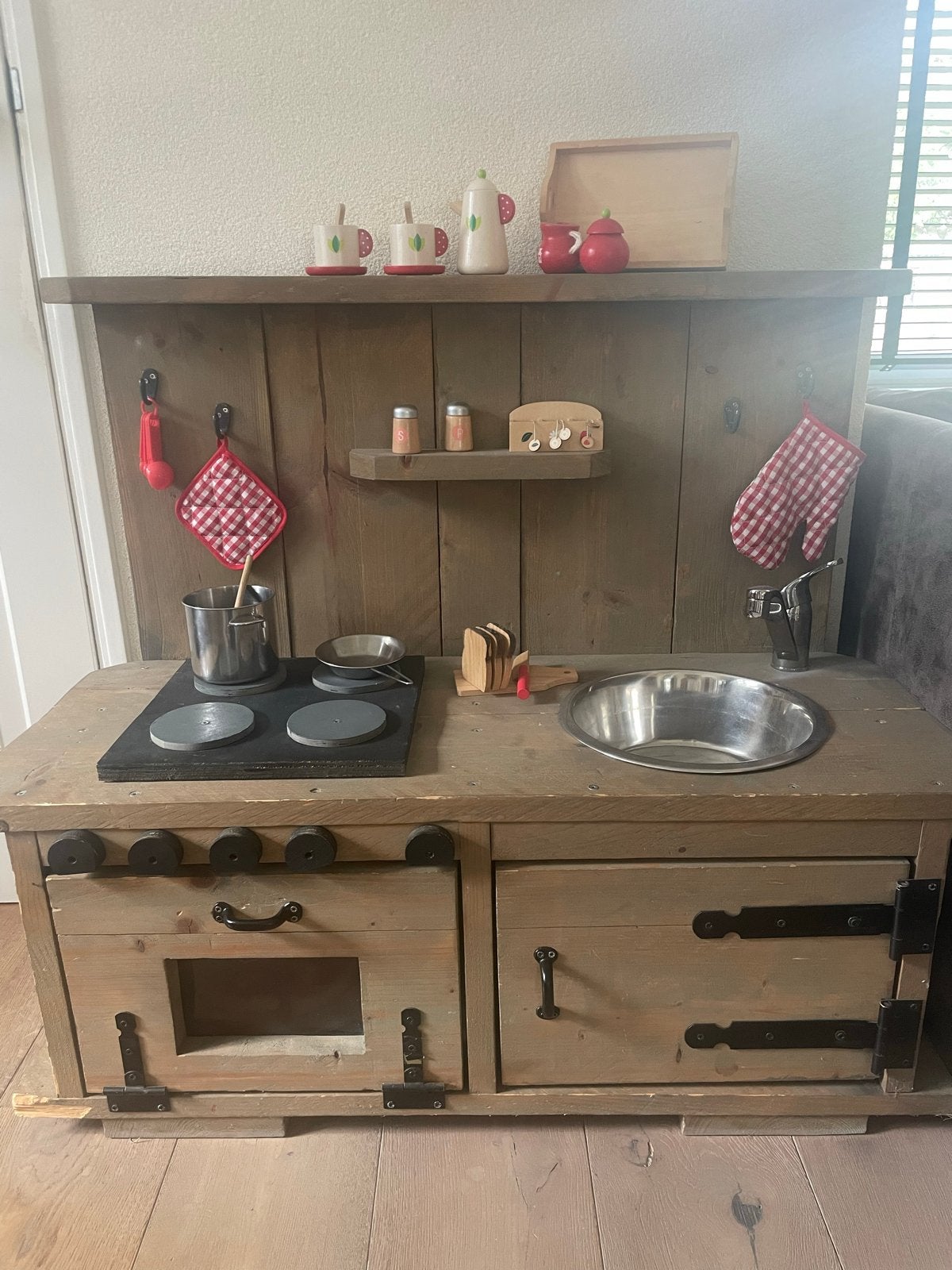 Houten Speelkeuken met Accessoires, Ophalen, Gebruikt, Hout, Speelkeuken