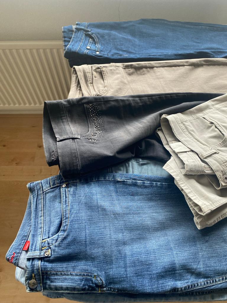Dames Jeans M 40/42 - Grijs, Blauw, Beige, Kleding | Dames, Kledingrekken, Ophalen of Verzenden, Zo goed als nieuw