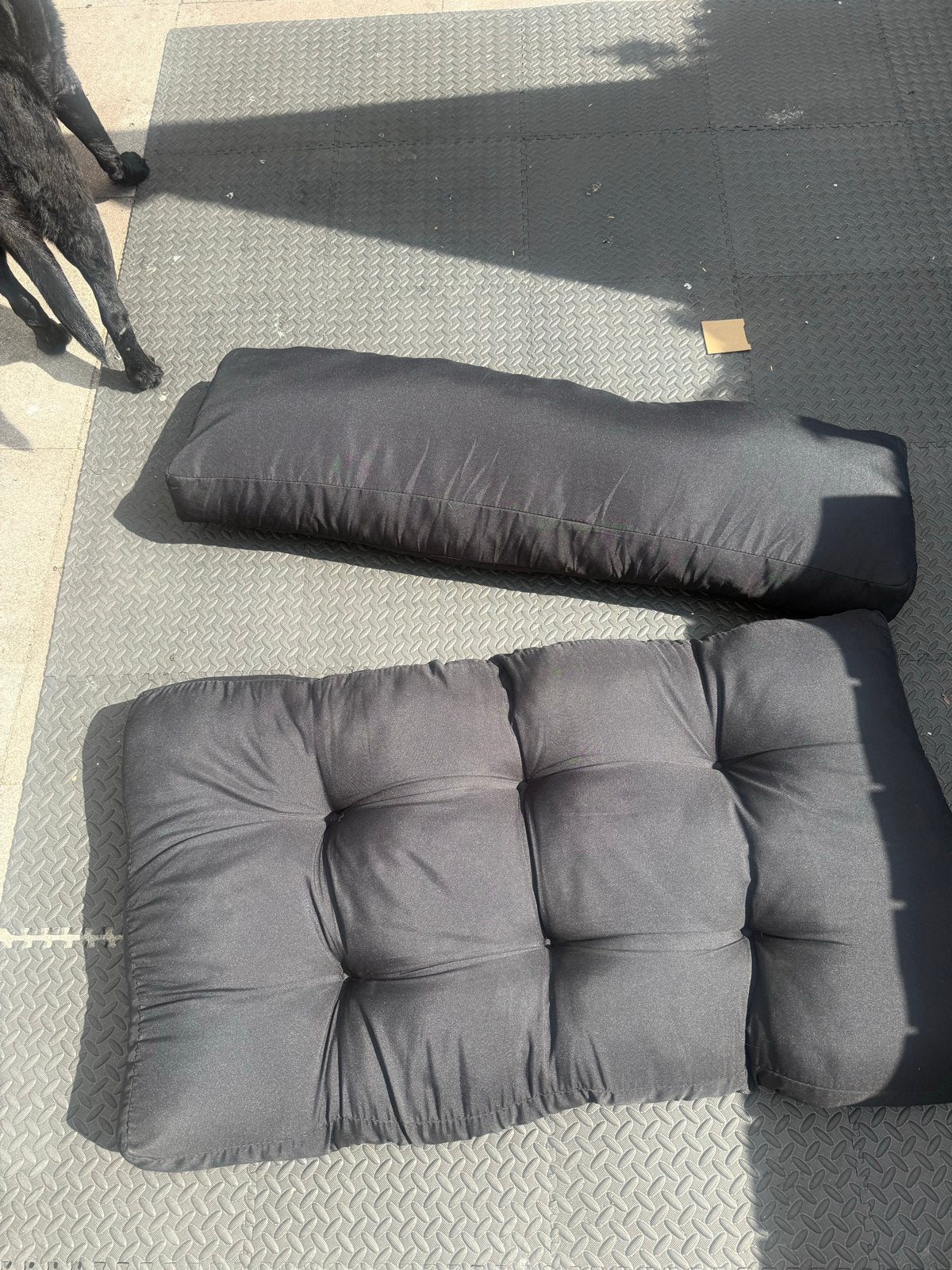 Set van 6 tuinkussens: 3 rugkussens en 3 zitkussens, Ophalen, Gebruikt
